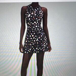 Lululemon Court Crush Tennis Dress in Haze Dot Inverse Orange Multi Sz 4